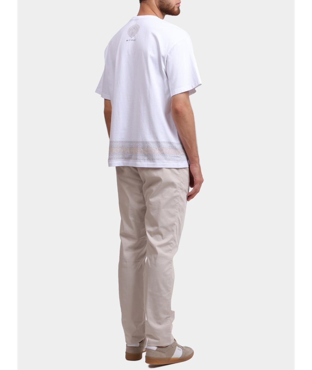 ETRO Белая хлопковая футболка, фото 5