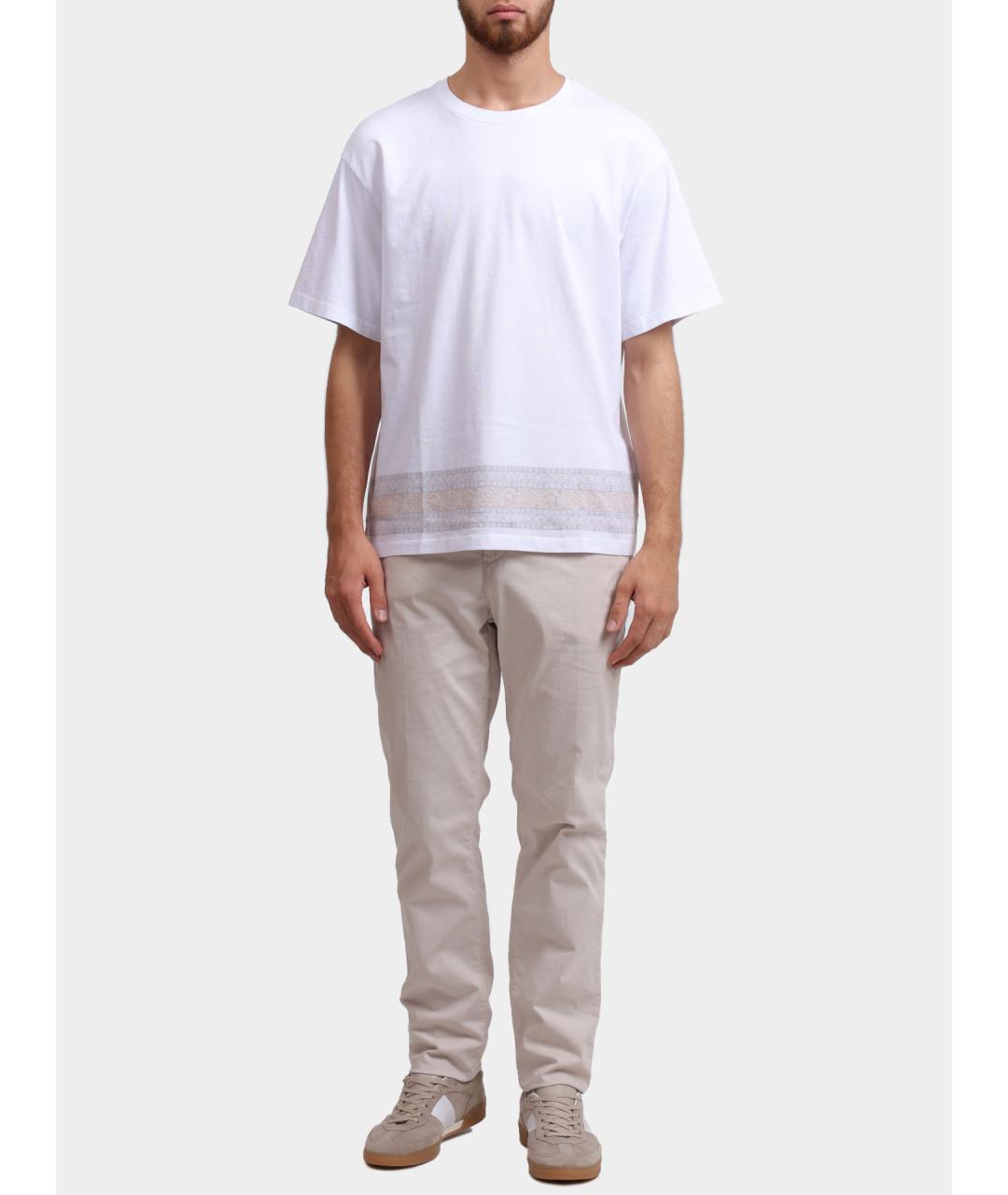 ETRO Белая хлопковая футболка, фото 2