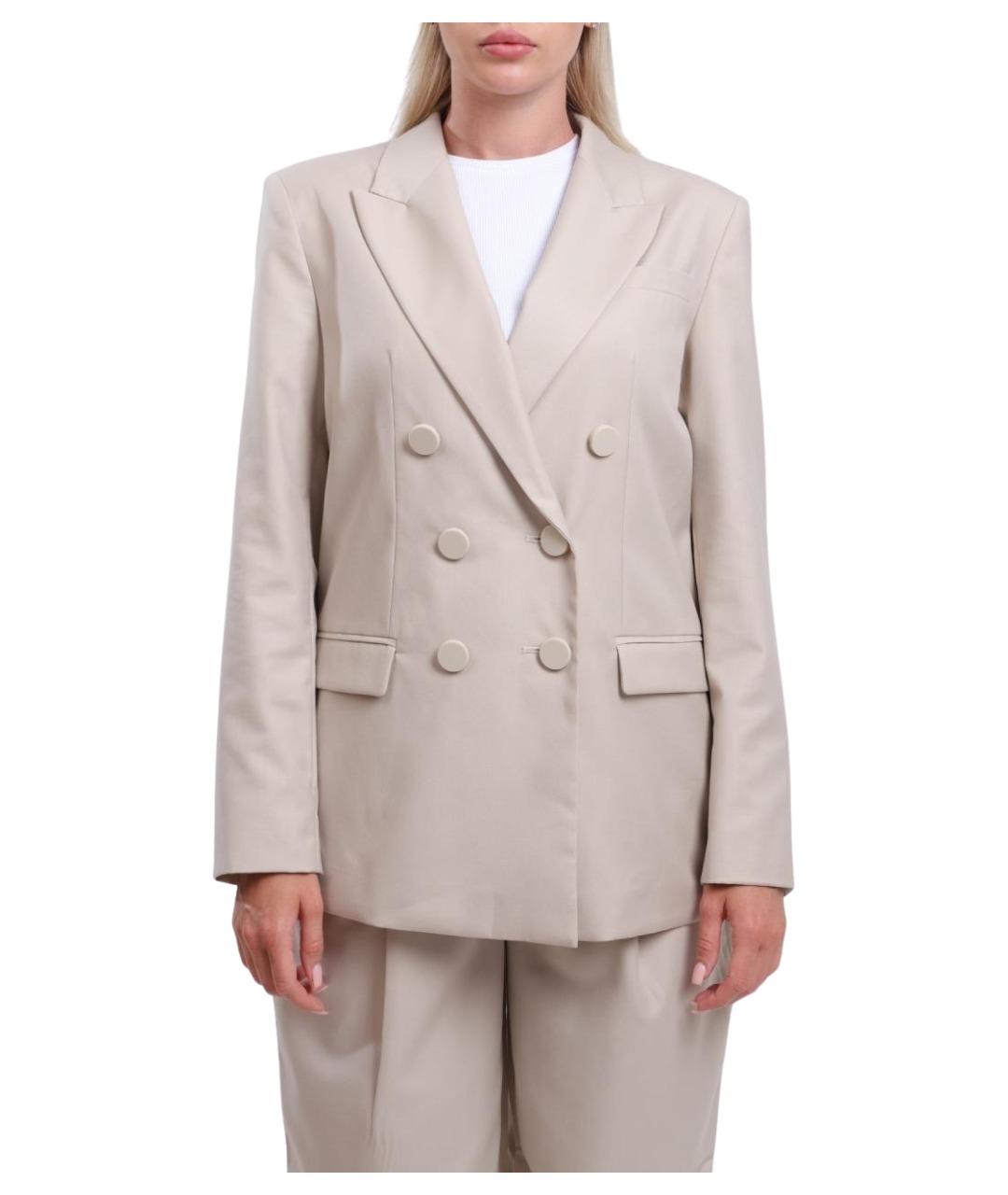 ARMANI EXCHANGE Бежевый полиэстеровый жакет/пиджак, фото 1