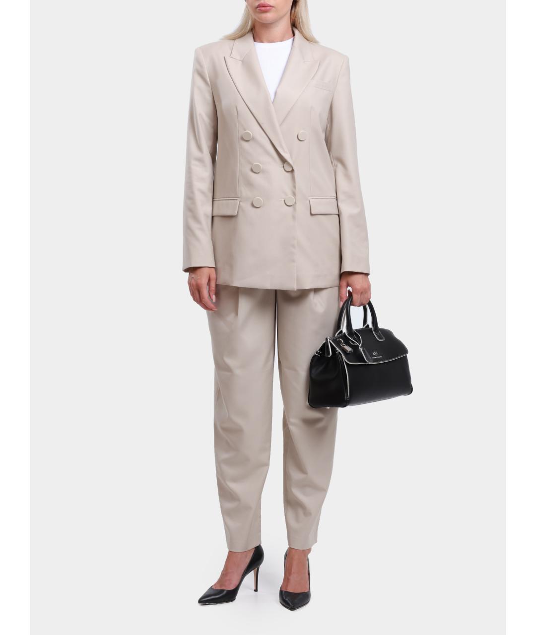 ARMANI EXCHANGE Бежевый полиэстеровый жакет/пиджак, фото 2