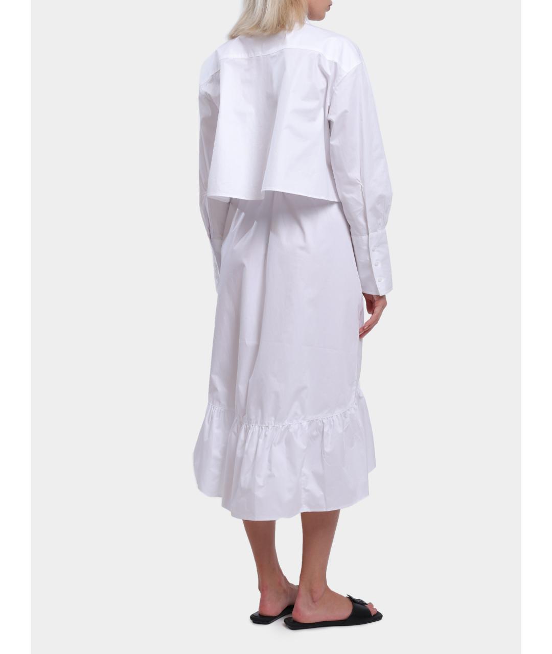 ARMANI EXCHANGE Белая хлопковая юбка миди, фото 5