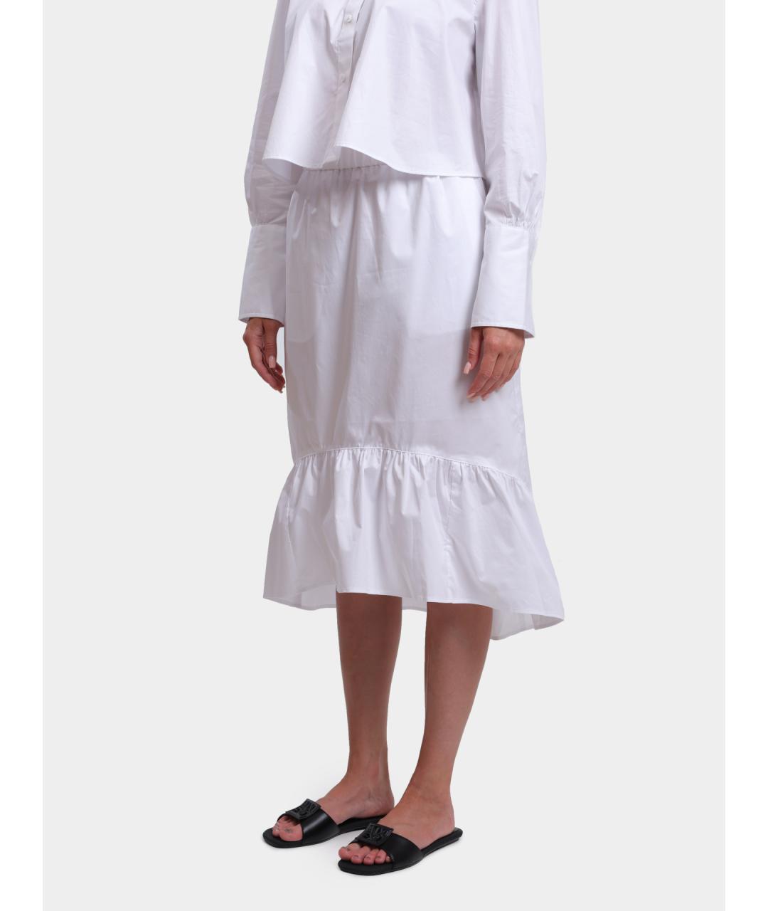 ARMANI EXCHANGE Белая хлопковая юбка миди, фото 3