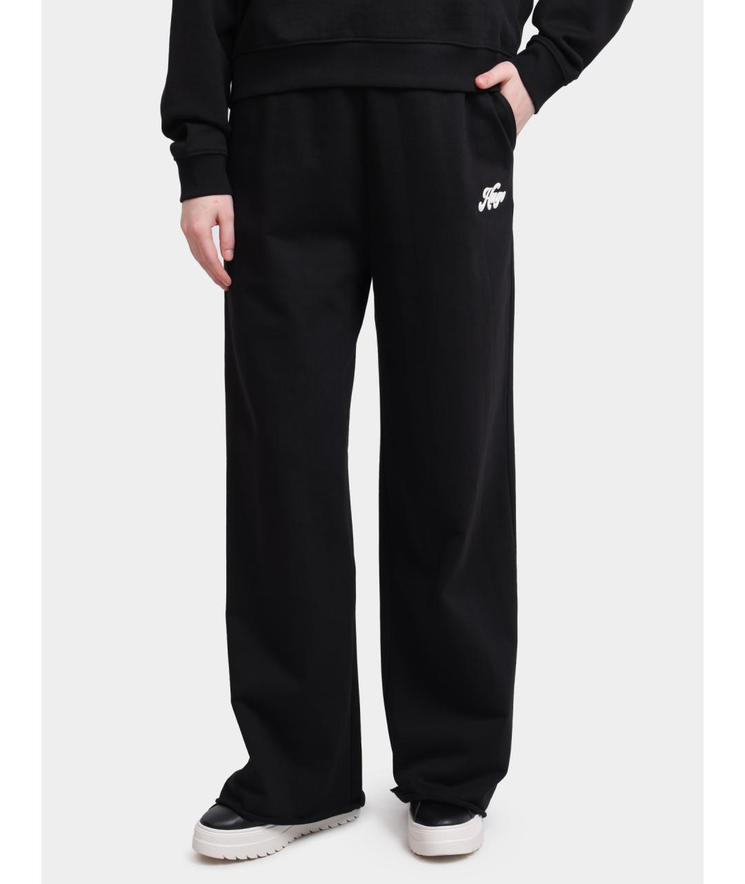 HUGO Черные хлопковые прямые брюки, фото 6