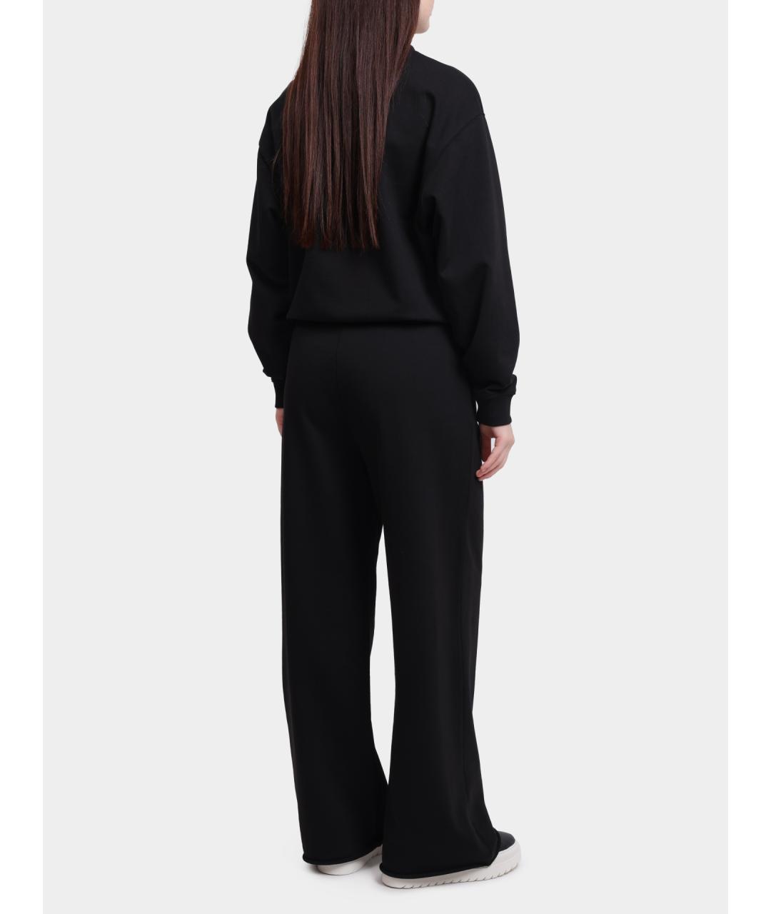 HUGO Черные хлопковые прямые брюки, фото 5