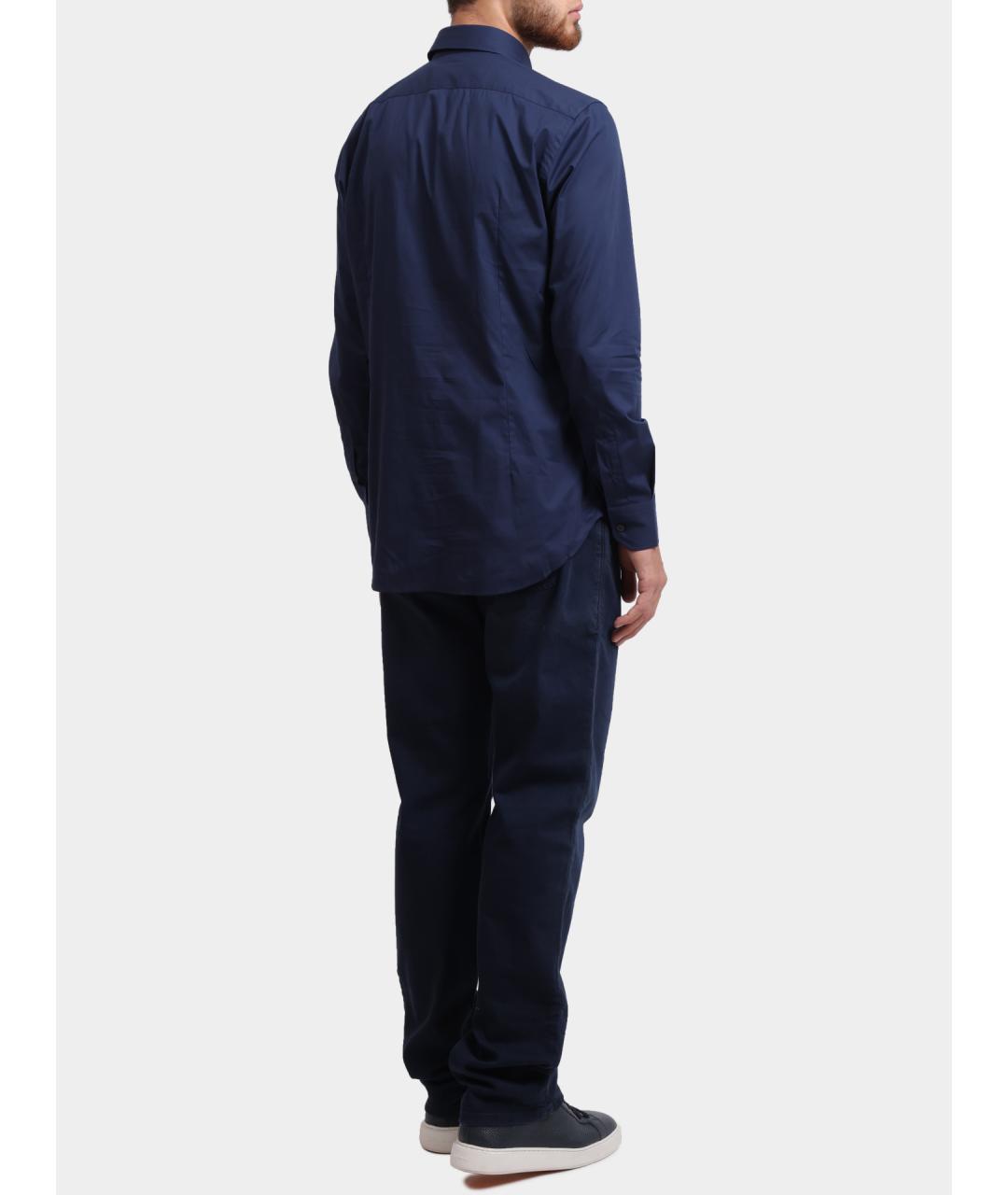 ETRO Синяя хлопковая кэжуал рубашка, фото 4