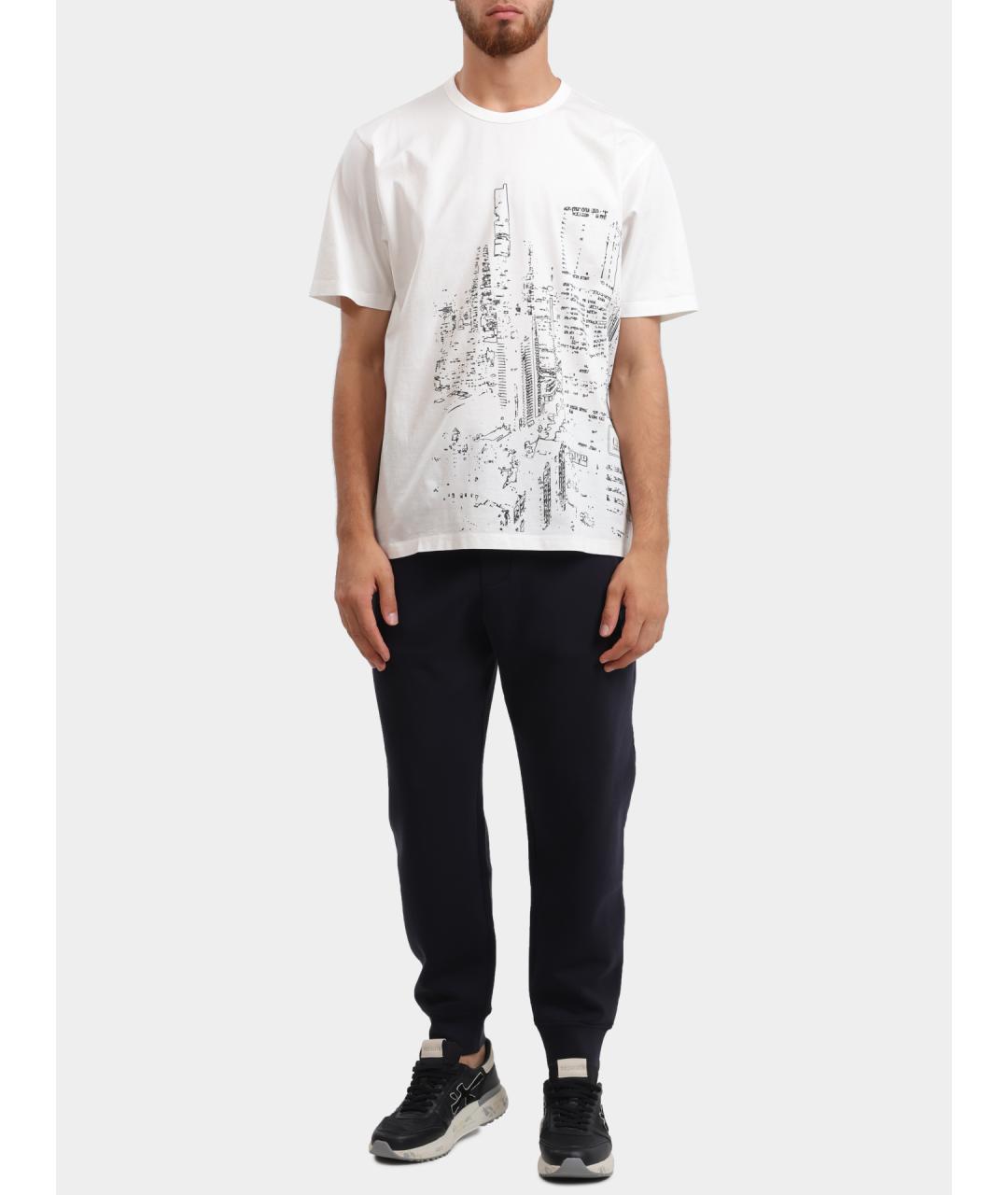 CP COMPANY Белая хлопковая футболка, фото 3