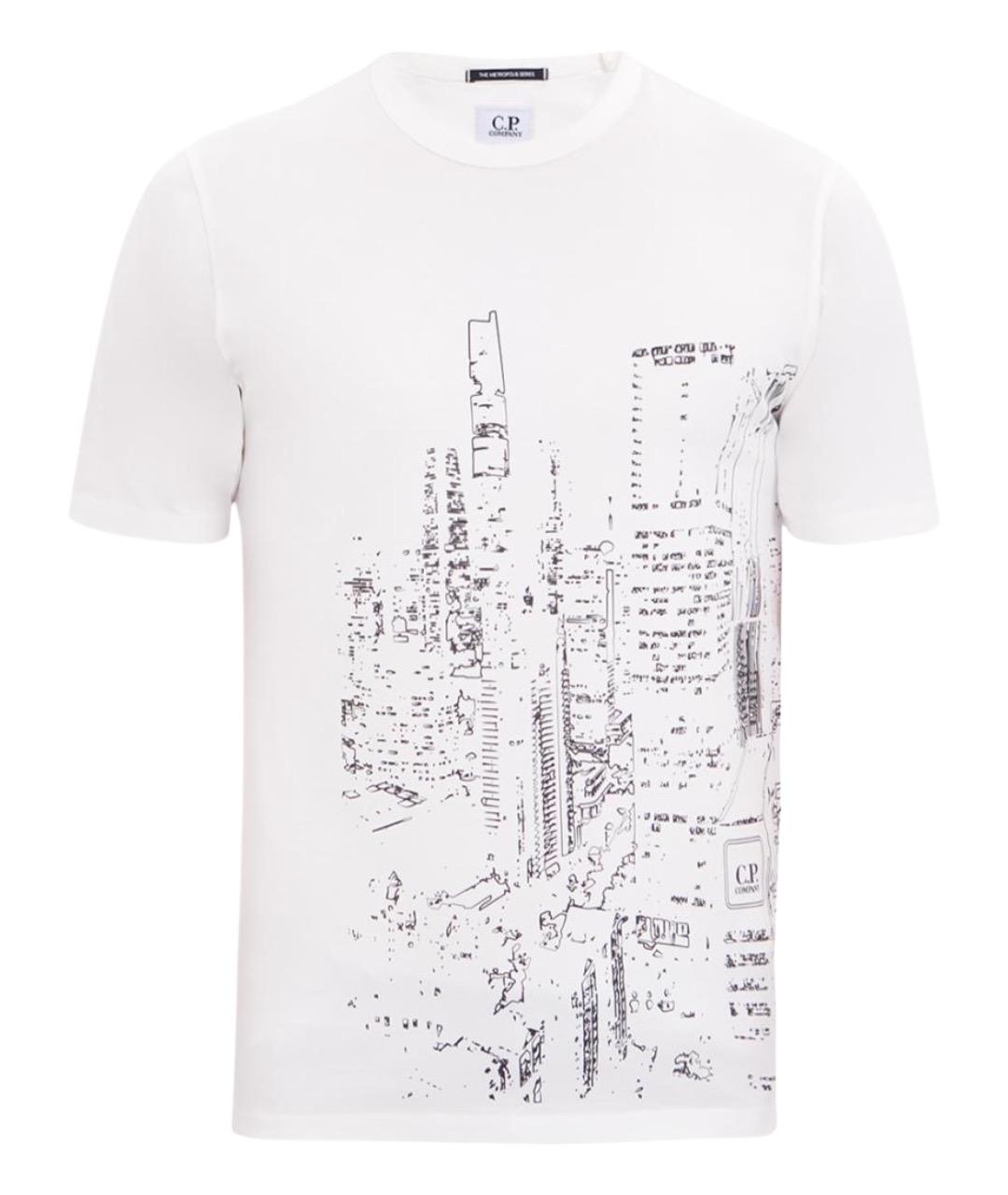 CP COMPANY Белая хлопковая футболка, фото 1