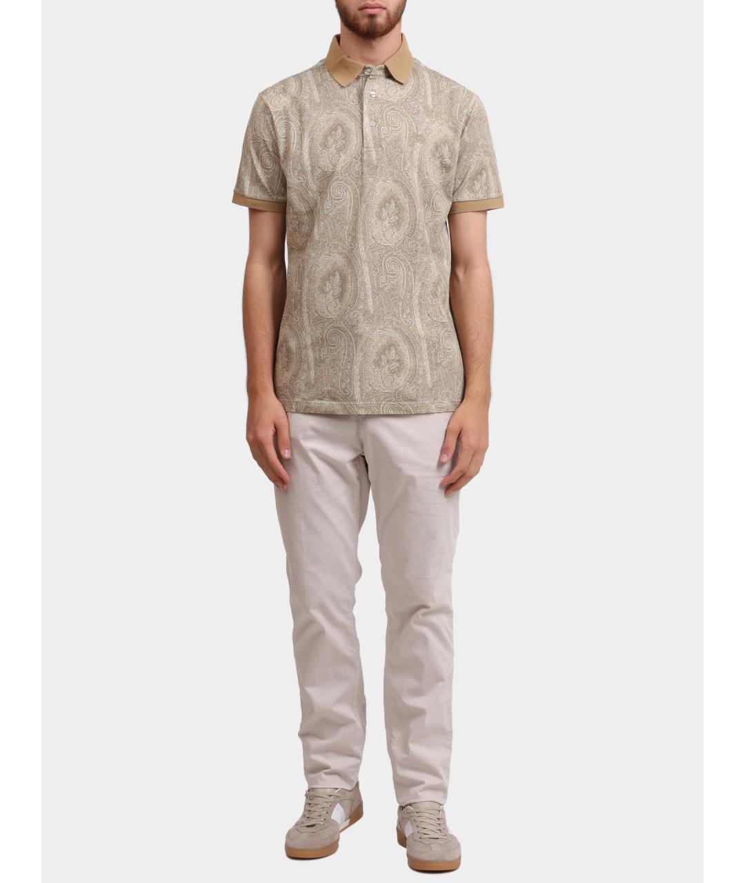 ETRO Мульти хлопковое поло с коротким рукавом, фото 3