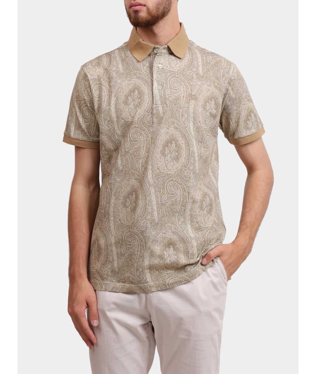 ETRO Мульти хлопковое поло с коротким рукавом, фото 2