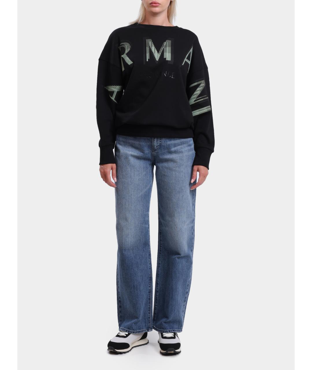 ARMANI EXCHANGE Голубые хлопковые прямые джинсы, фото 2