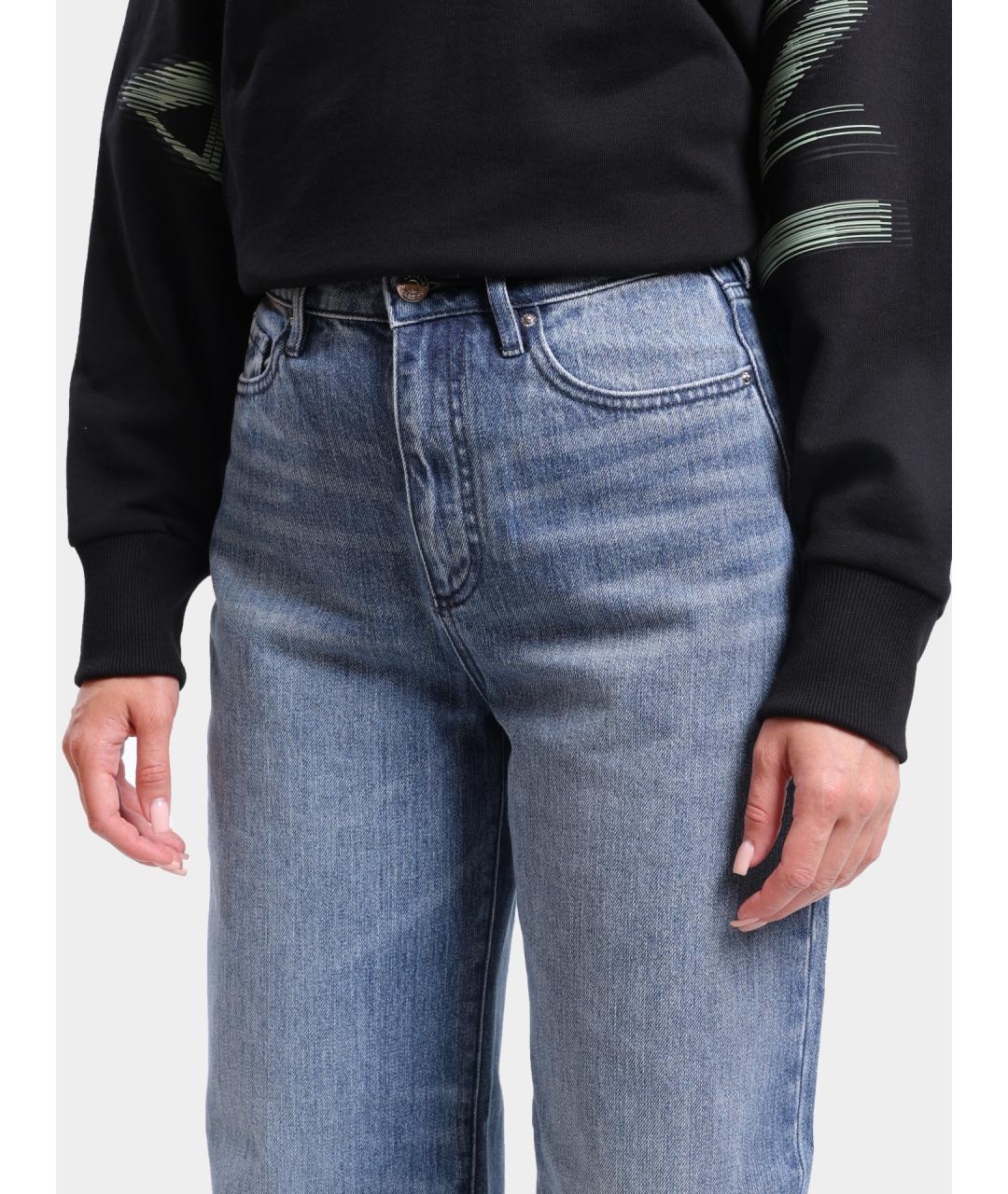 ARMANI EXCHANGE Голубые хлопковые прямые джинсы, фото 4