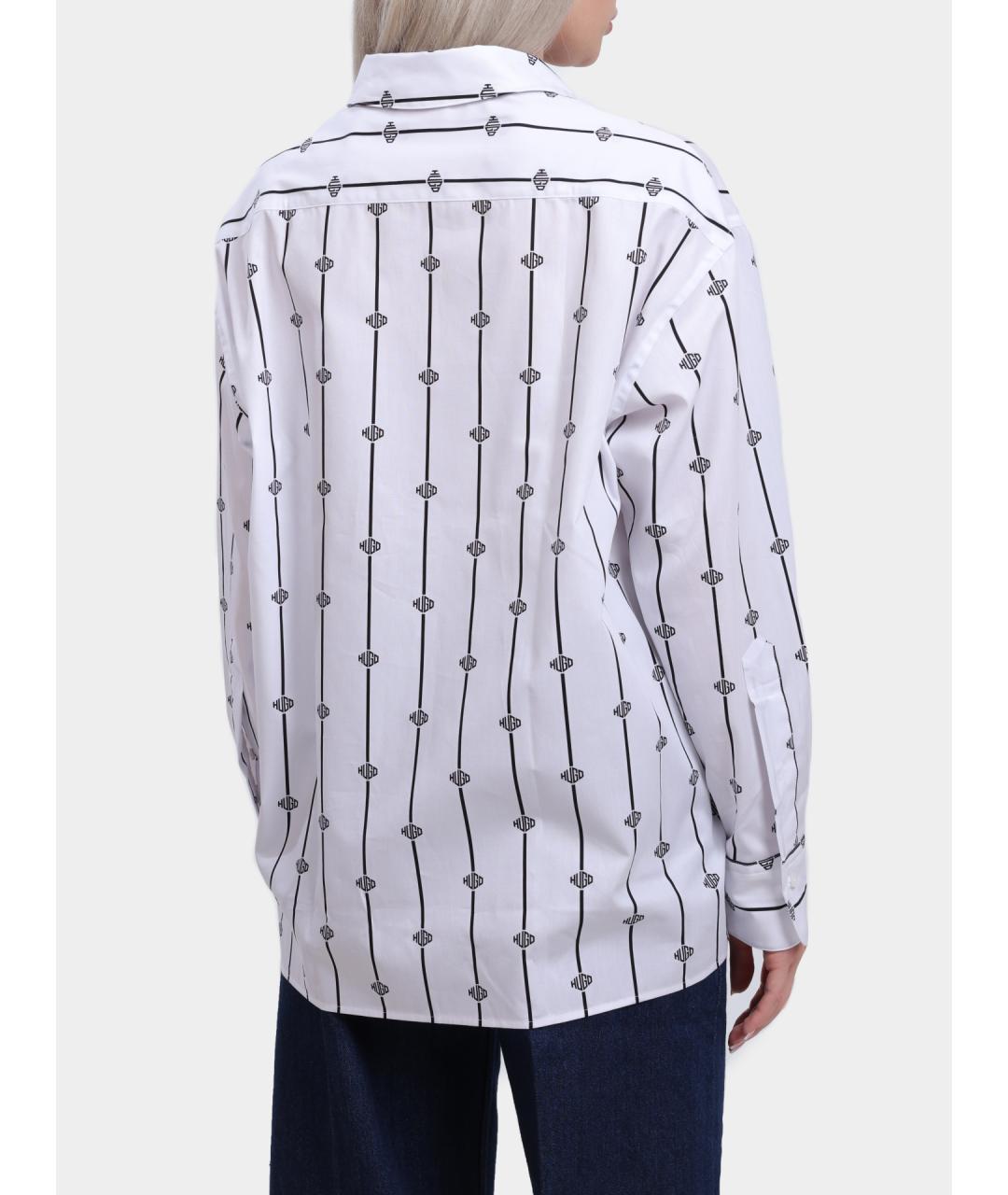 HUGO Белая хлопковая рубашка, фото 5