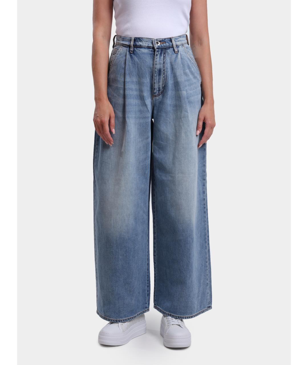 ARMANI EXCHANGE Синие хлопковые прямые джинсы, фото 7