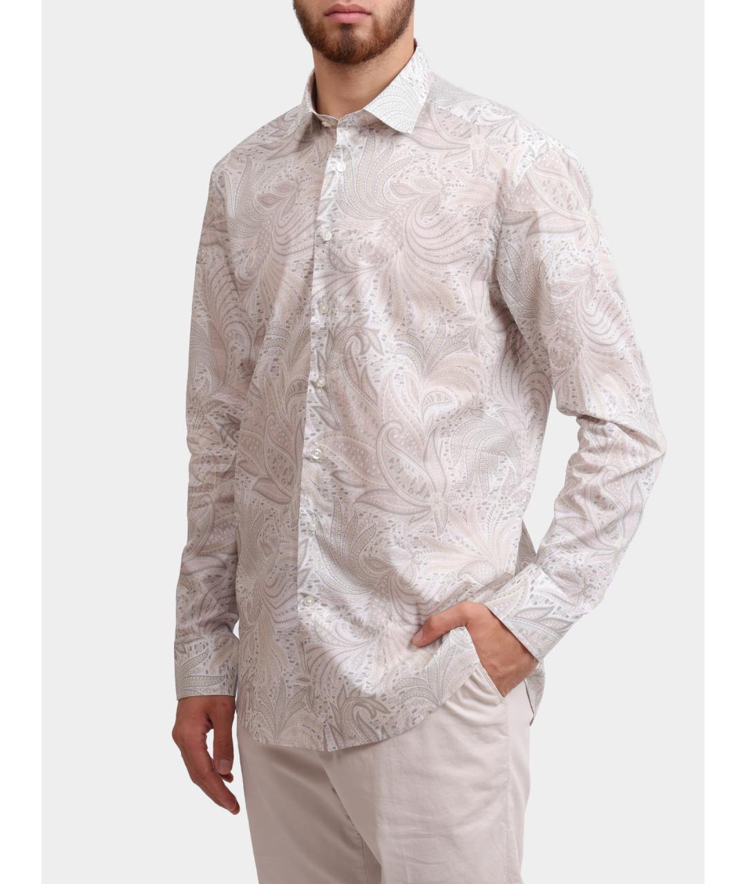 ETRO Белая хлопковая кэжуал рубашка, фото 3
