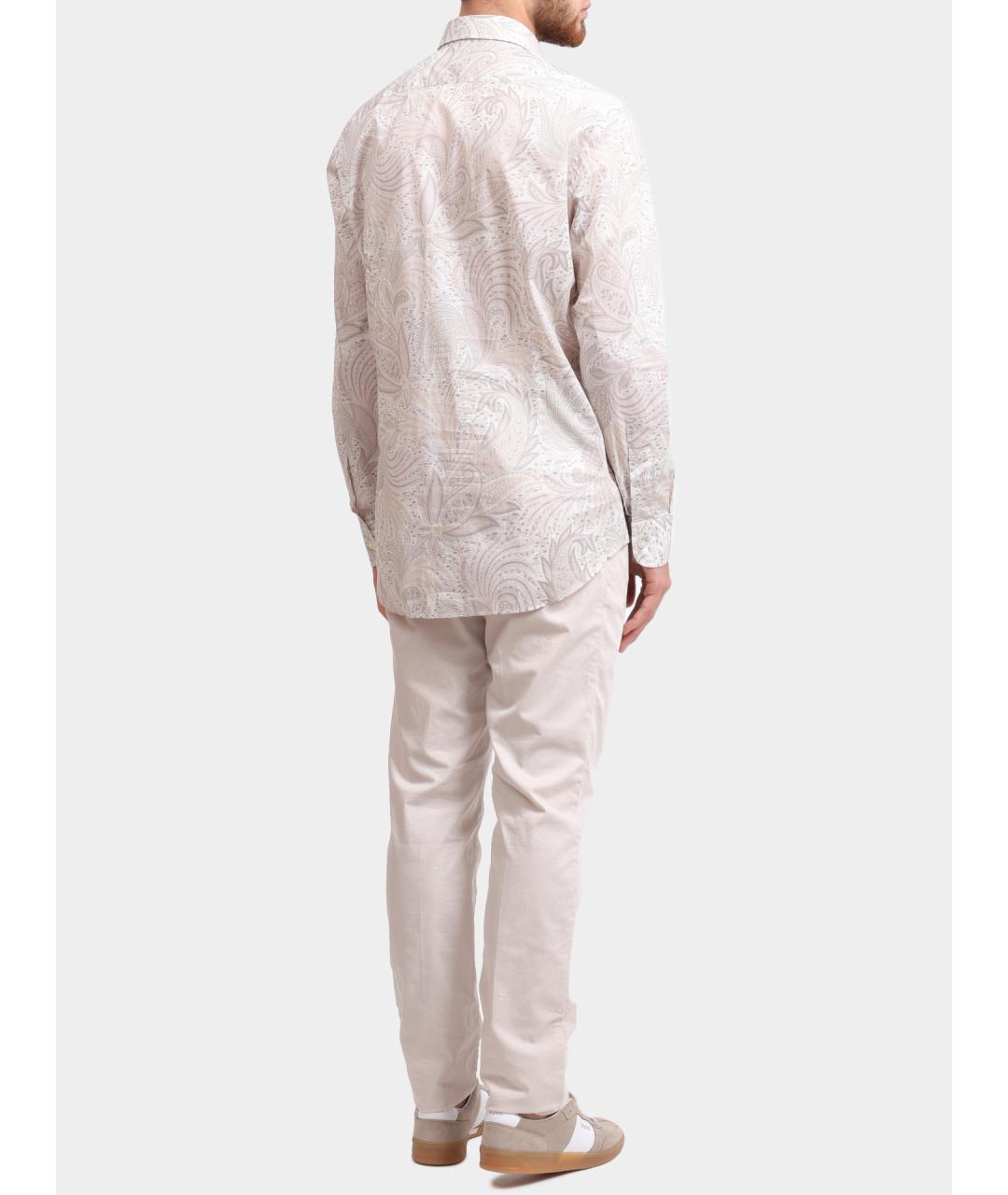 ETRO Белая хлопковая кэжуал рубашка, фото 4