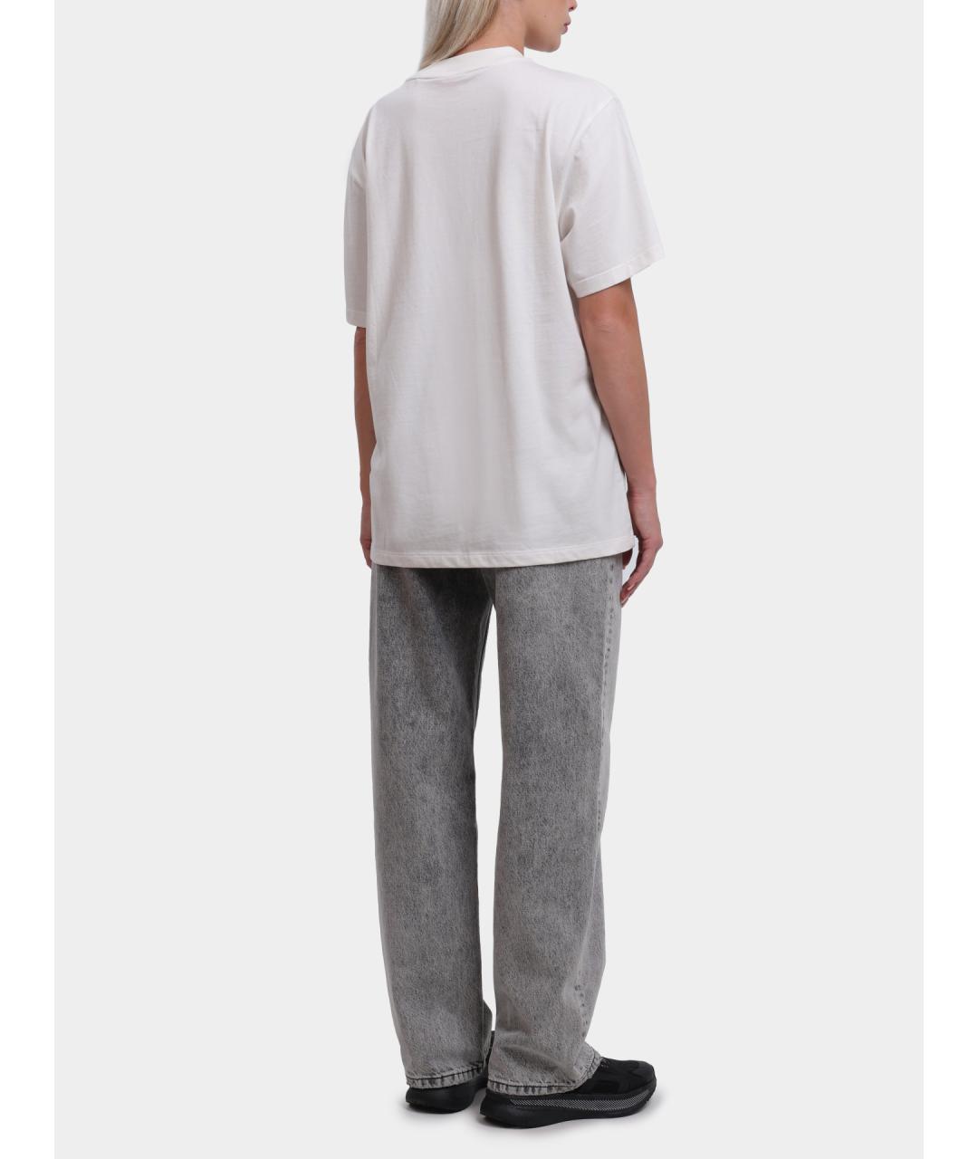 HUGO Белая хлопковая футболка, фото 5