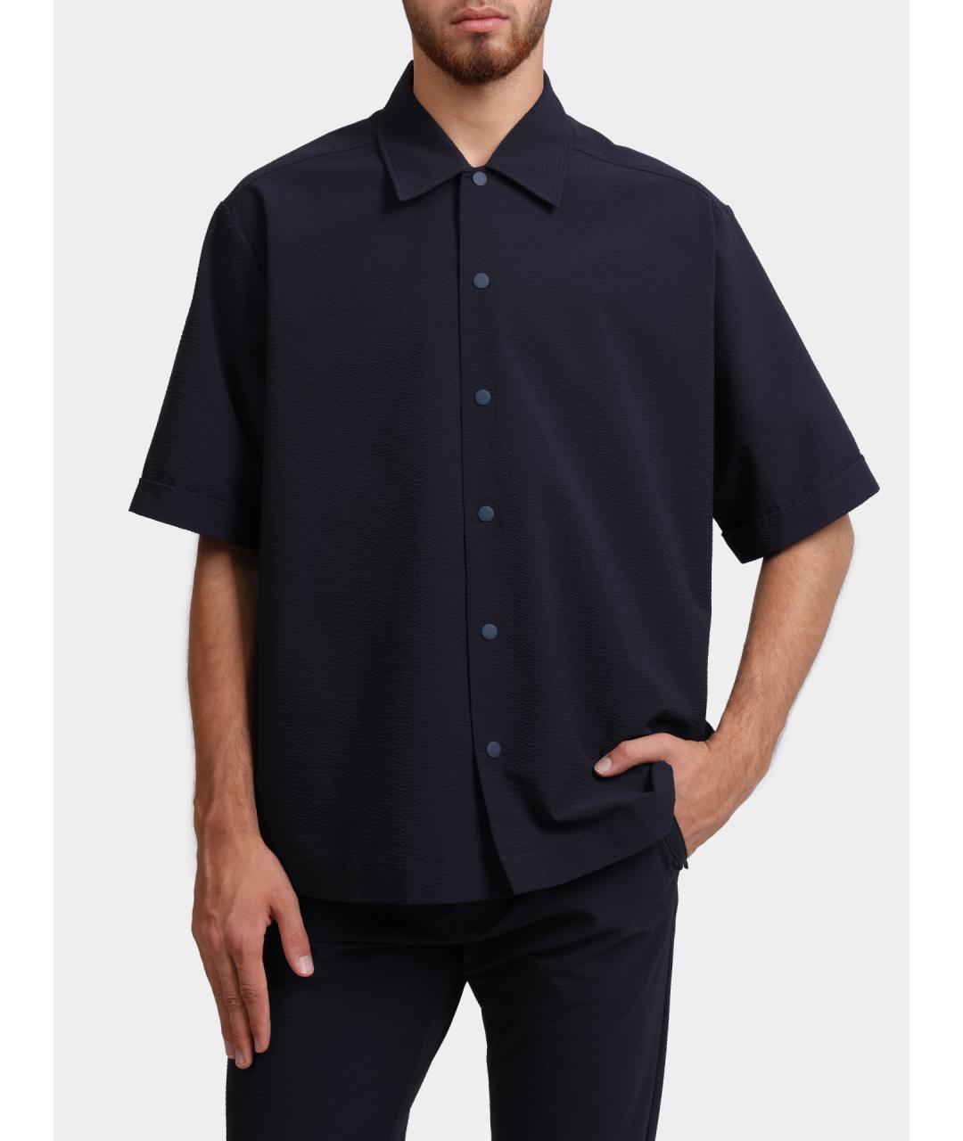 HUGO BOSS Темно-синяя классическая рубашка, фото 5