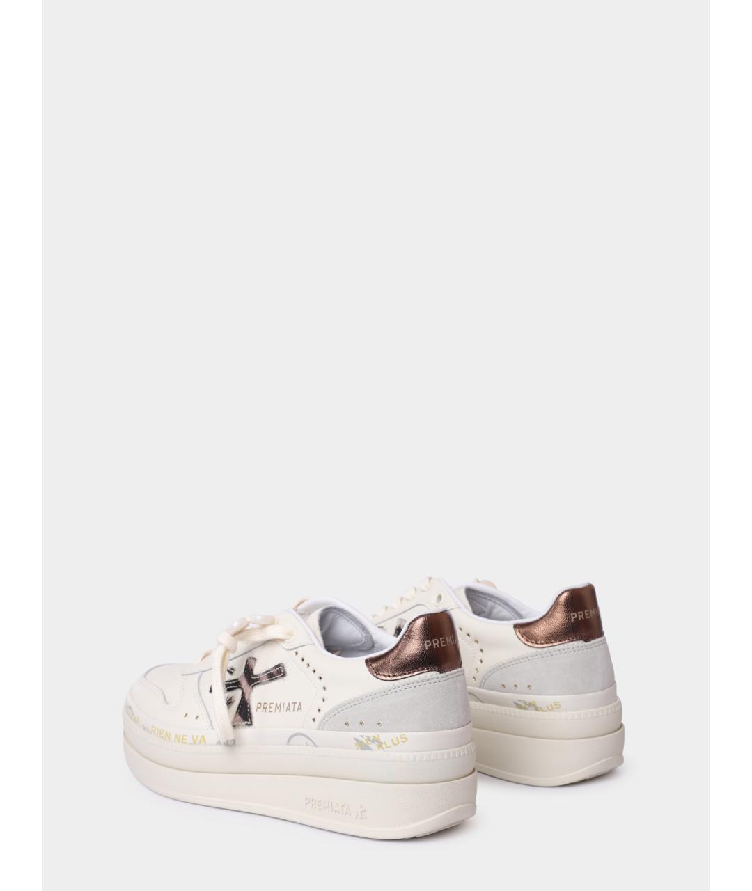 PREMIATA Белые кожаные кеды, фото 5