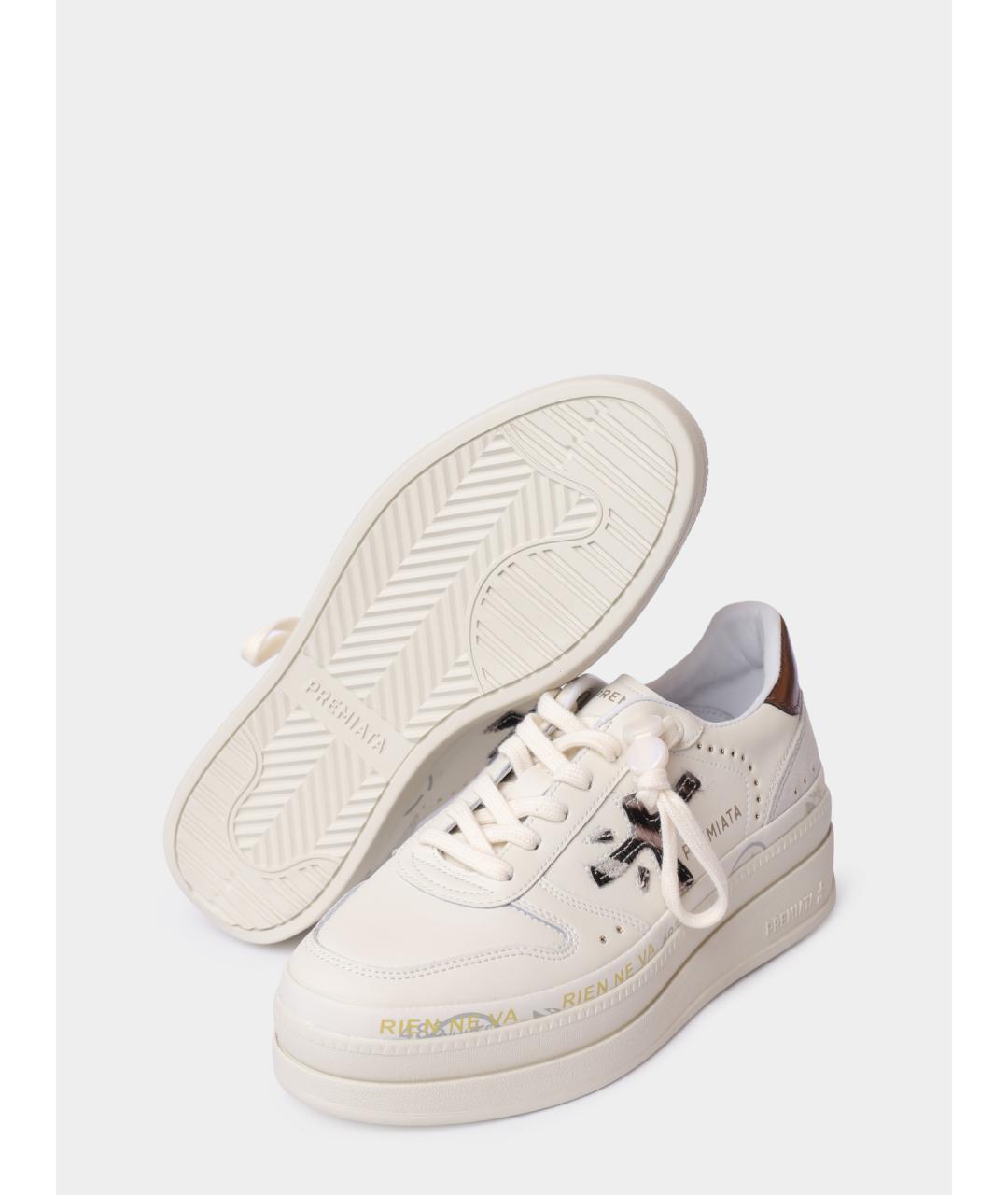 PREMIATA Белые кожаные кеды, фото 4