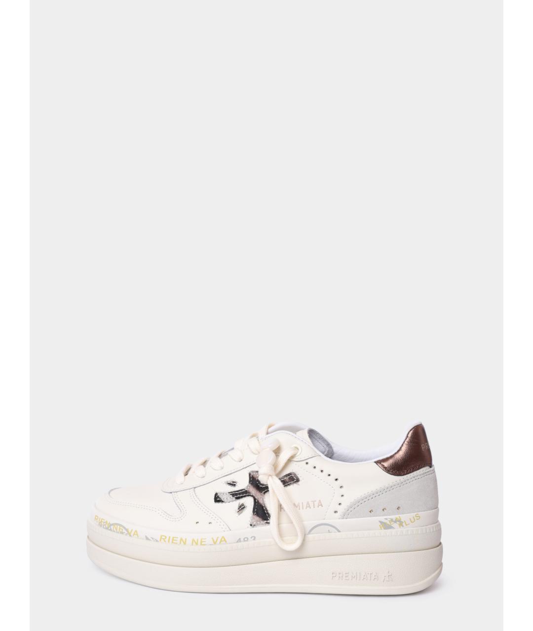 PREMIATA Белые кожаные кеды, фото 6