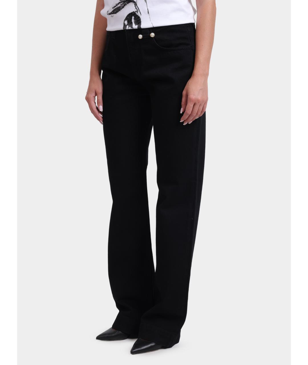 LIU JO Черные хлопковые прямые джинсы, фото 3