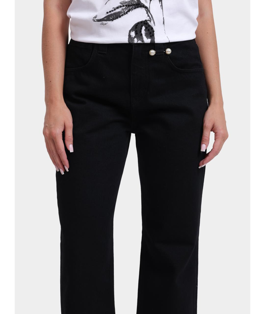 LIU JO Черные хлопковые прямые джинсы, фото 4