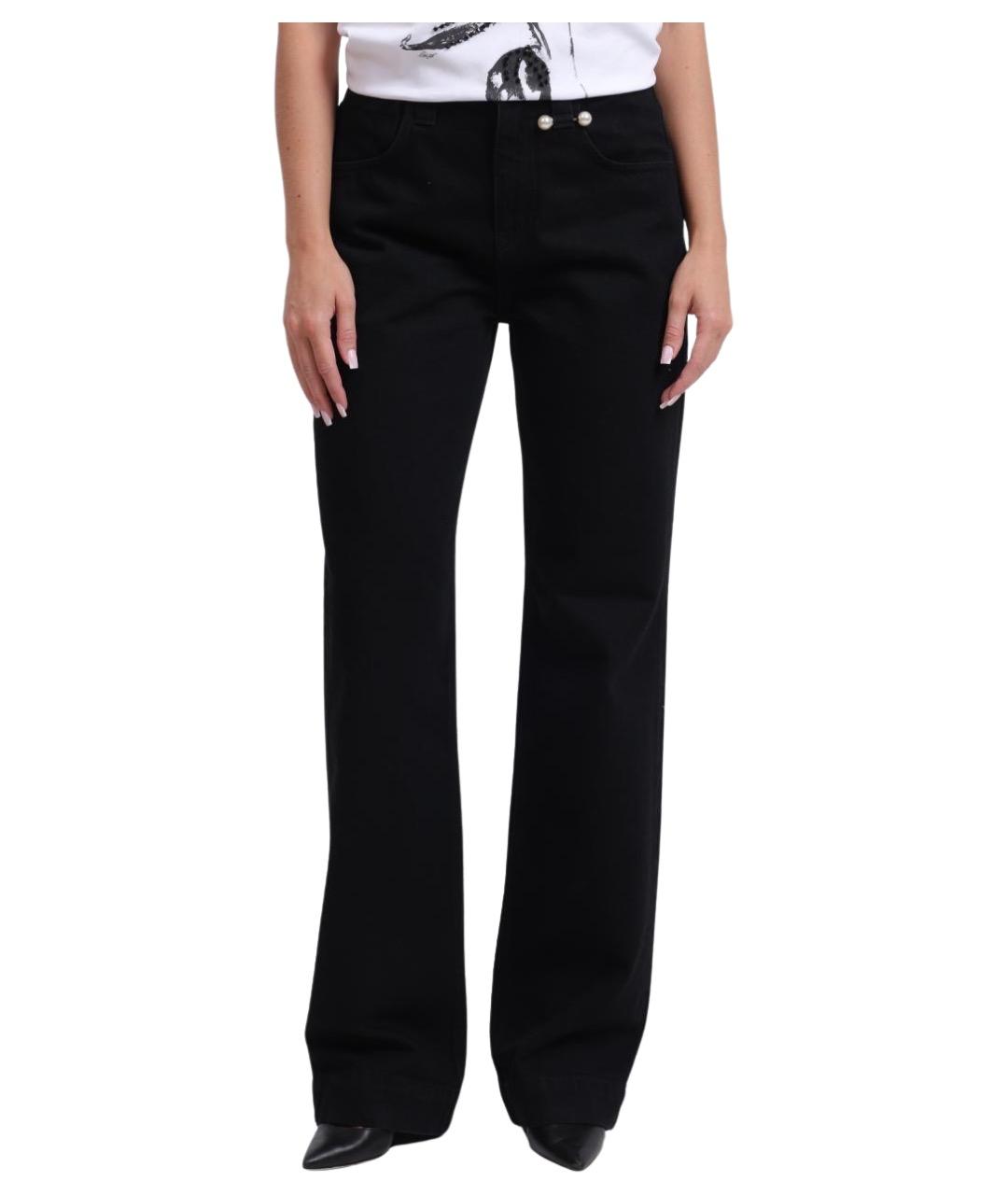 LIU JO Черные хлопковые прямые джинсы, фото 1