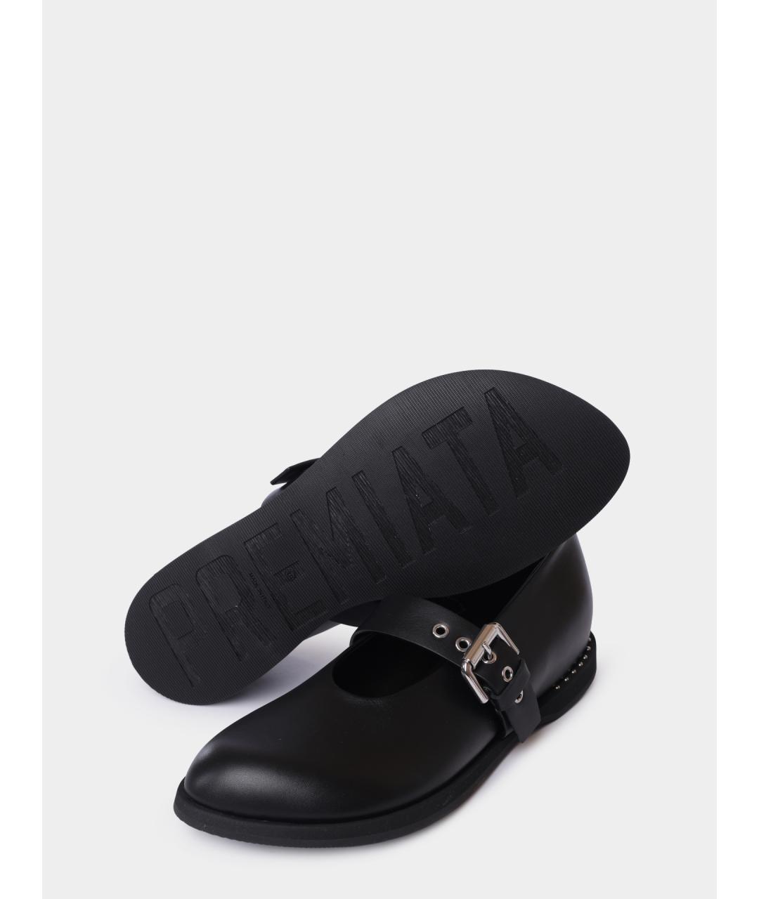 PREMIATA Черные кожаные балетки, фото 4