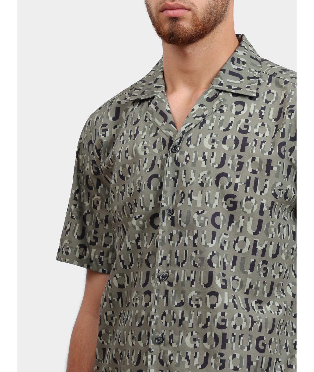 HUGO Мульти хлопковая кэжуал рубашка, фото 4