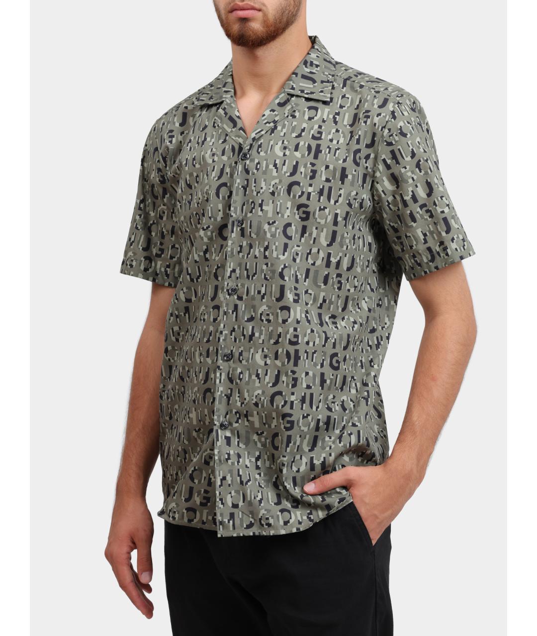 HUGO Мульти хлопковая кэжуал рубашка, фото 3