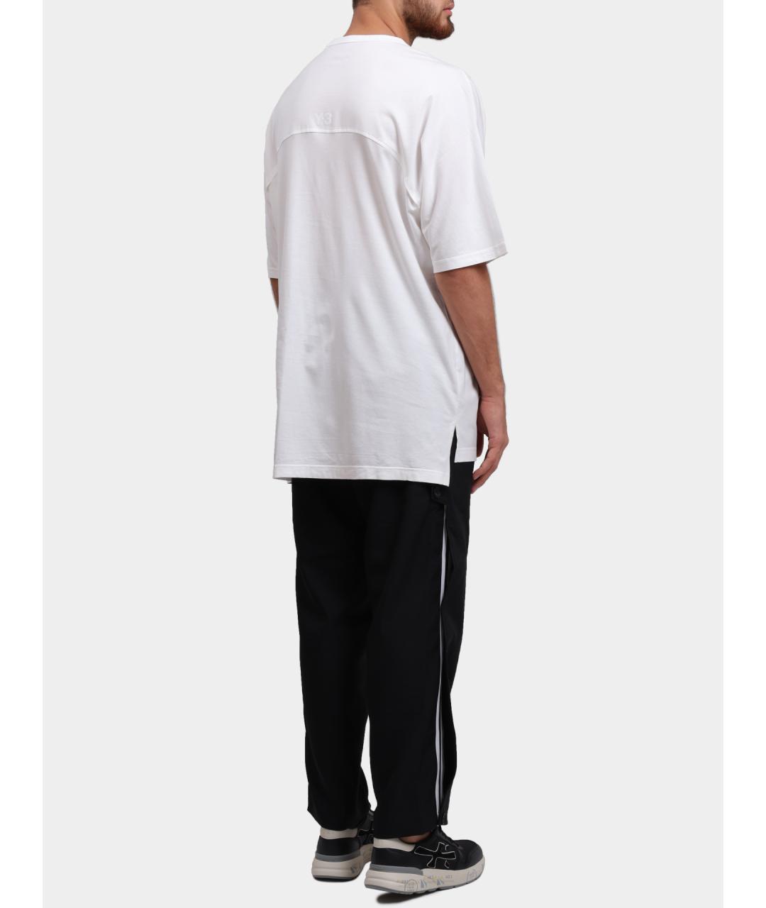 Y-3 Белая хлопковая футболка, фото 4