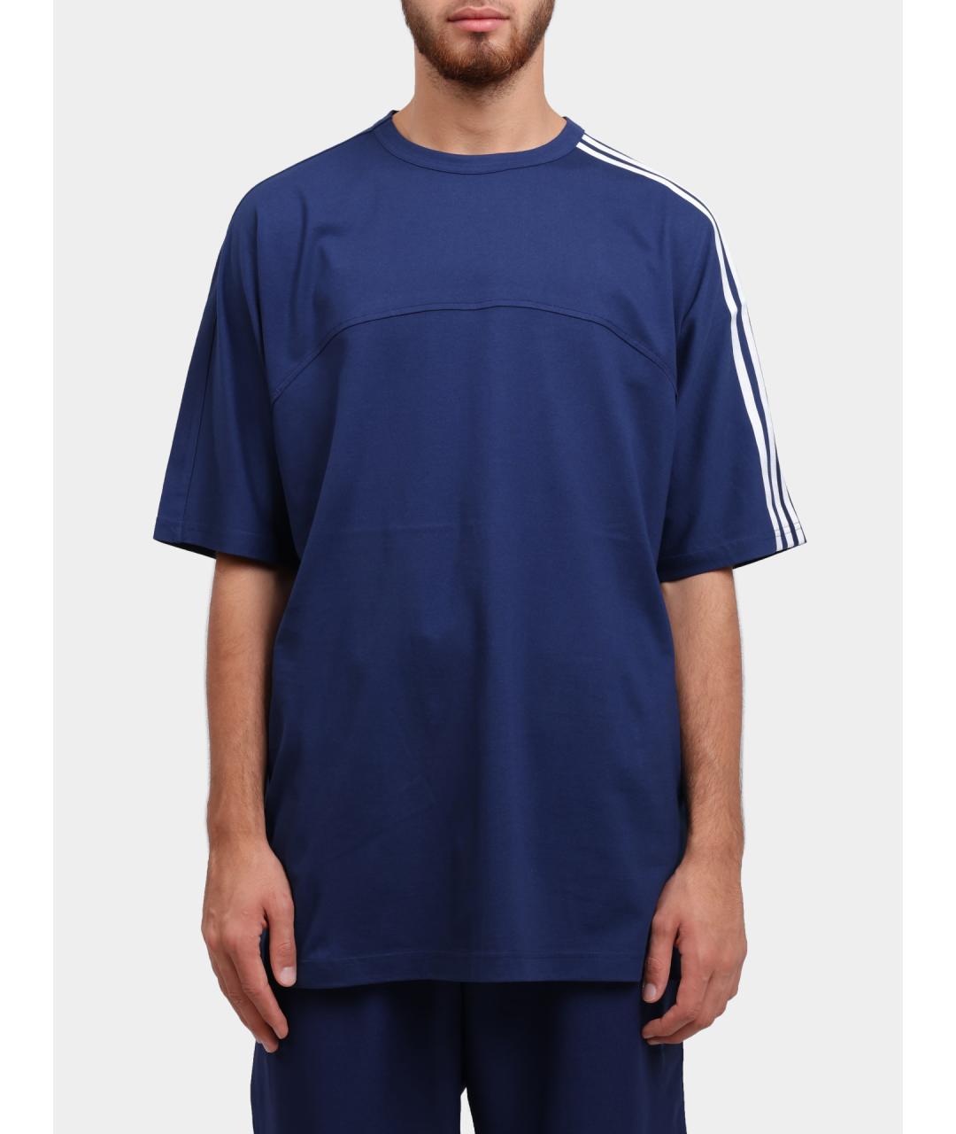 Y-3 Синяя хлопковая футболка, фото 6