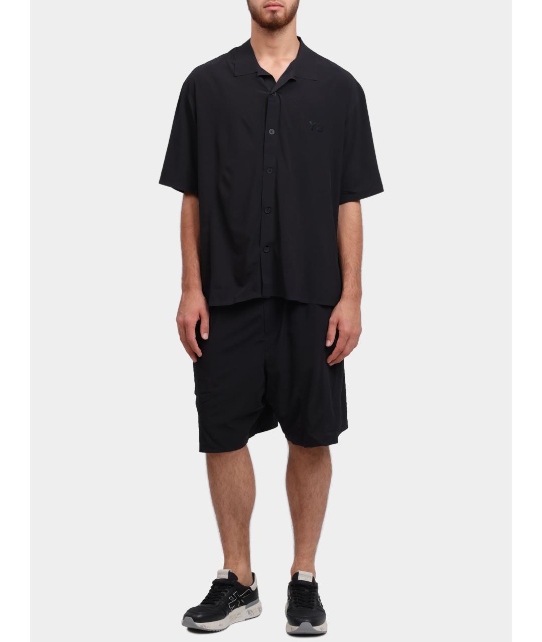 Y-3 Черные полиэстеровые шорты, фото 6