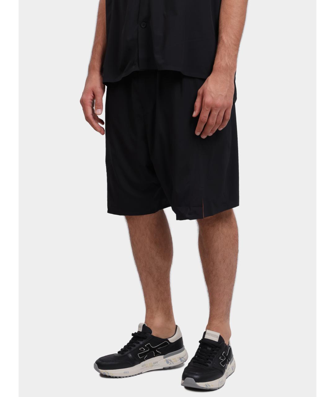 Y-3 Черные полиэстеровые шорты, фото 3