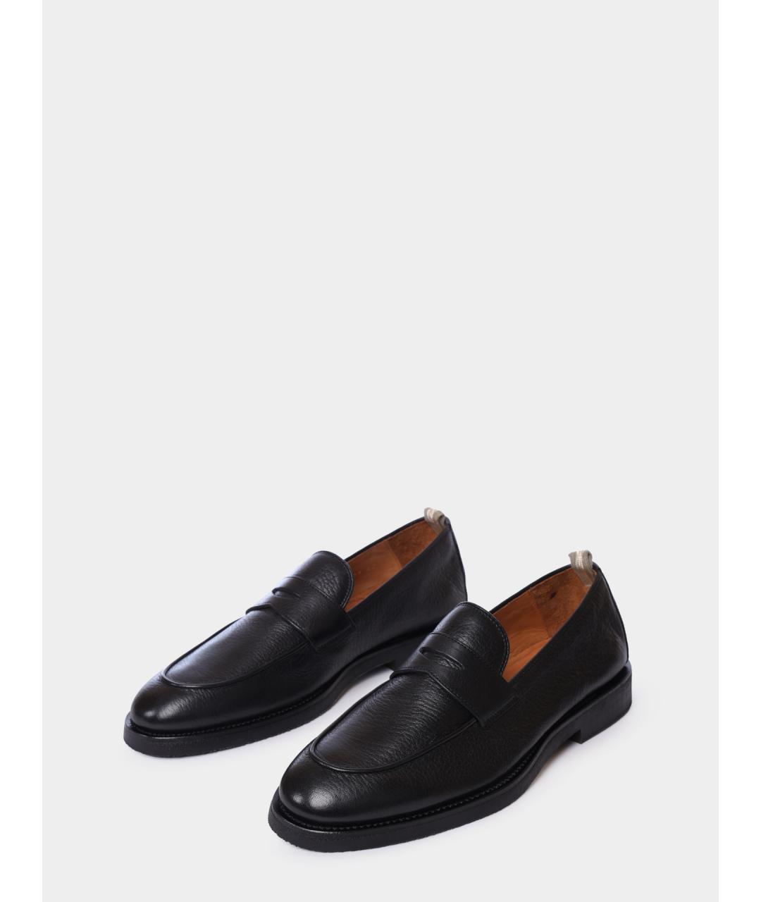 OFFICINE CREATIVE Черные кожаные лоферы, фото 2