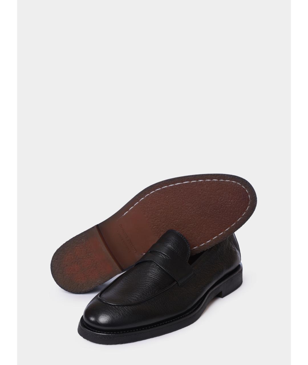 OFFICINE CREATIVE Черные кожаные лоферы, фото 4