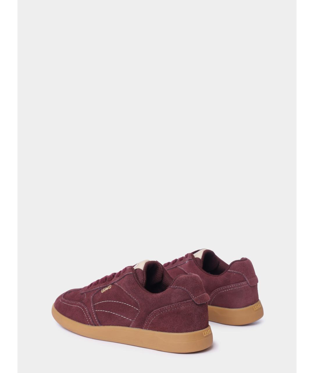 LIU JO Бордовые замшевые кеды, фото 5