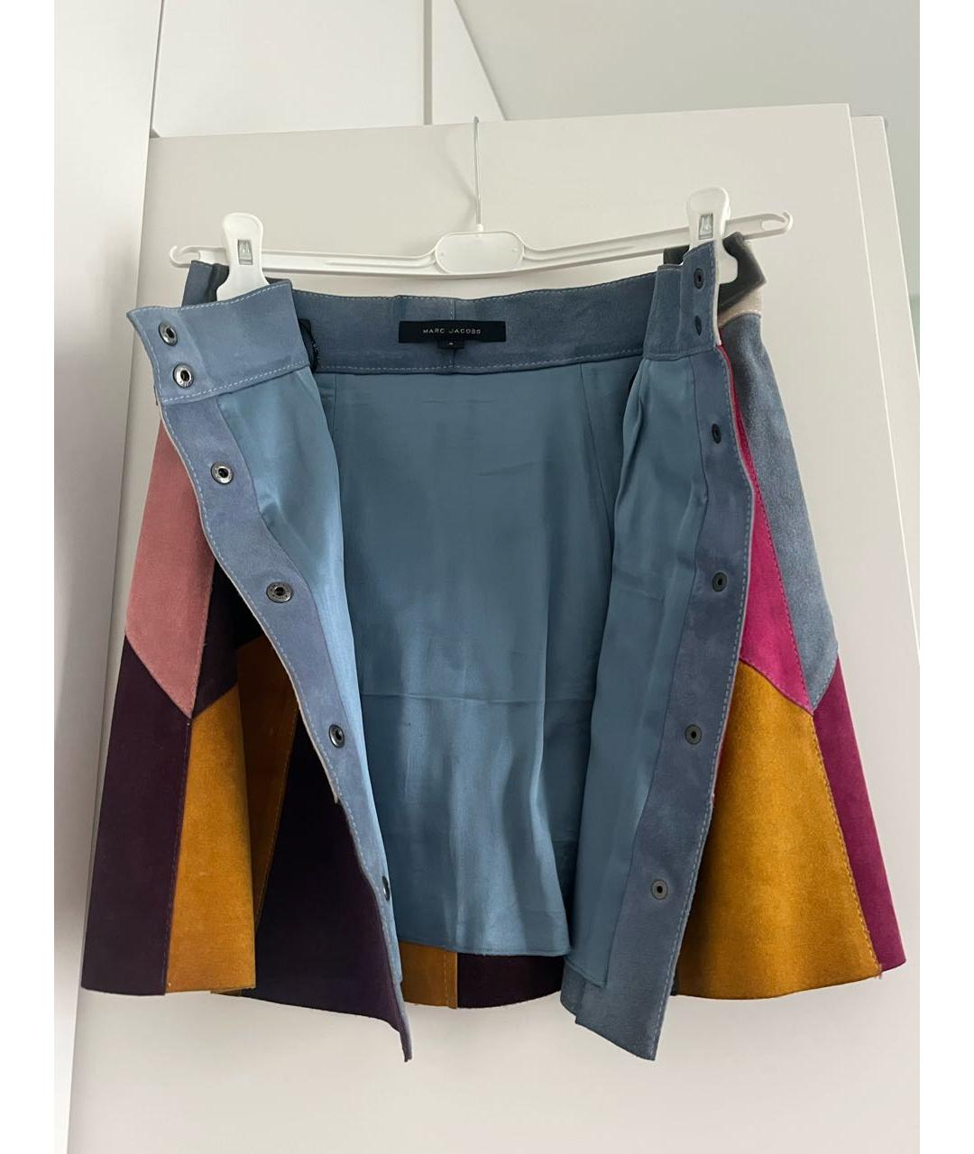 MARC JACOBS Мульти замшевая юбка мини, фото 3