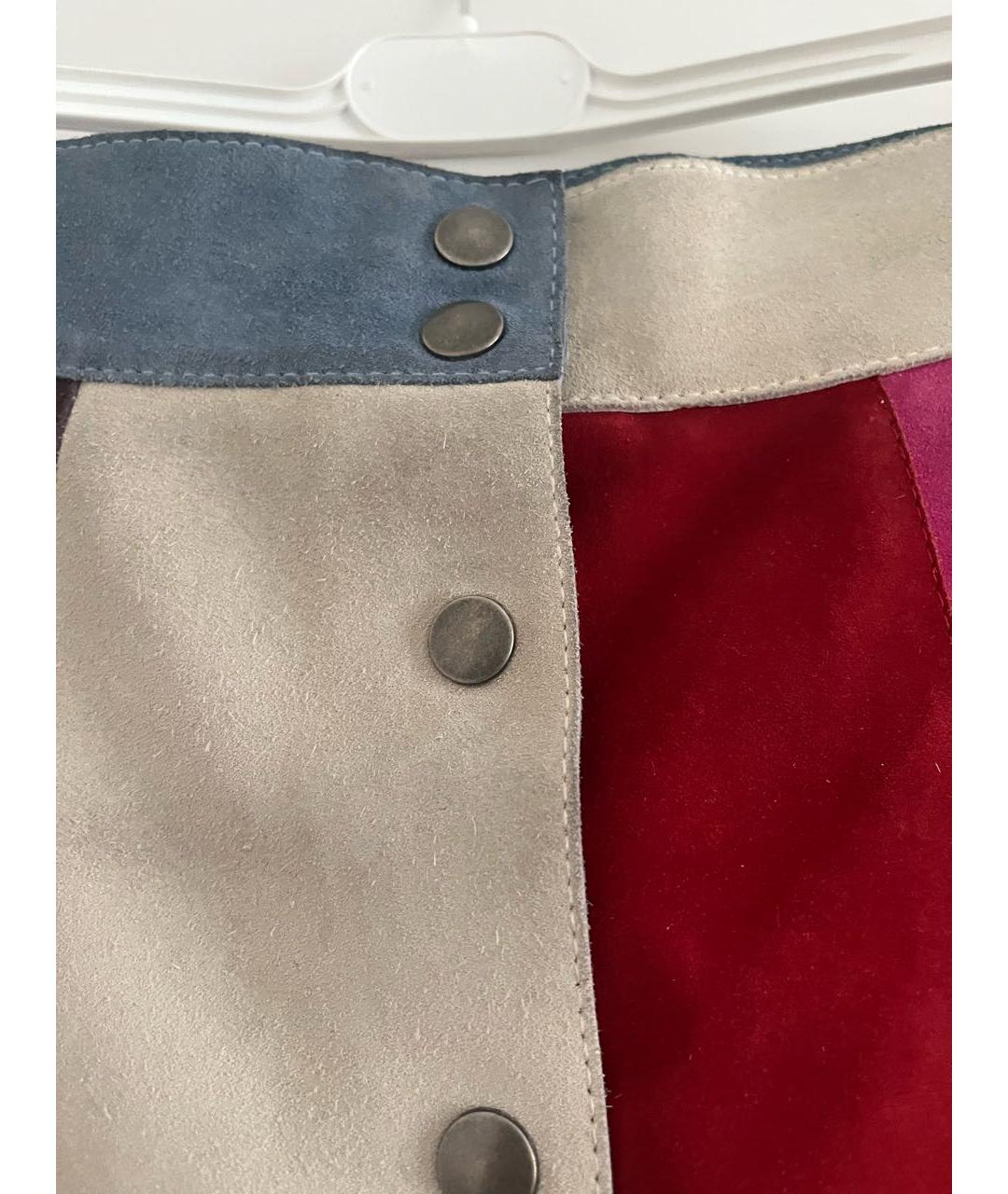 MARC JACOBS Мульти замшевая юбка мини, фото 4