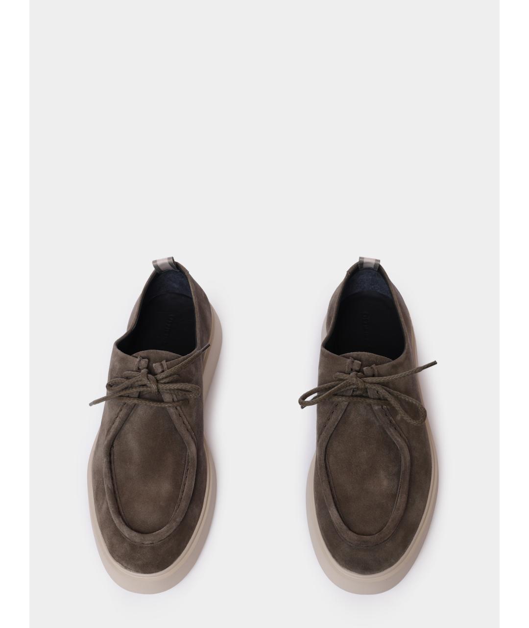 OFFICINE CREATIVE Коричневые замшевые лоферы, фото 3