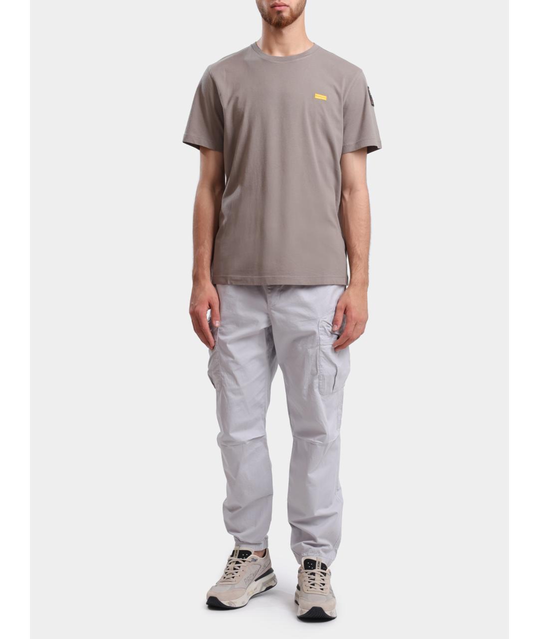 PARAJUMPERS Бежевая хлопковая футболка, фото 2