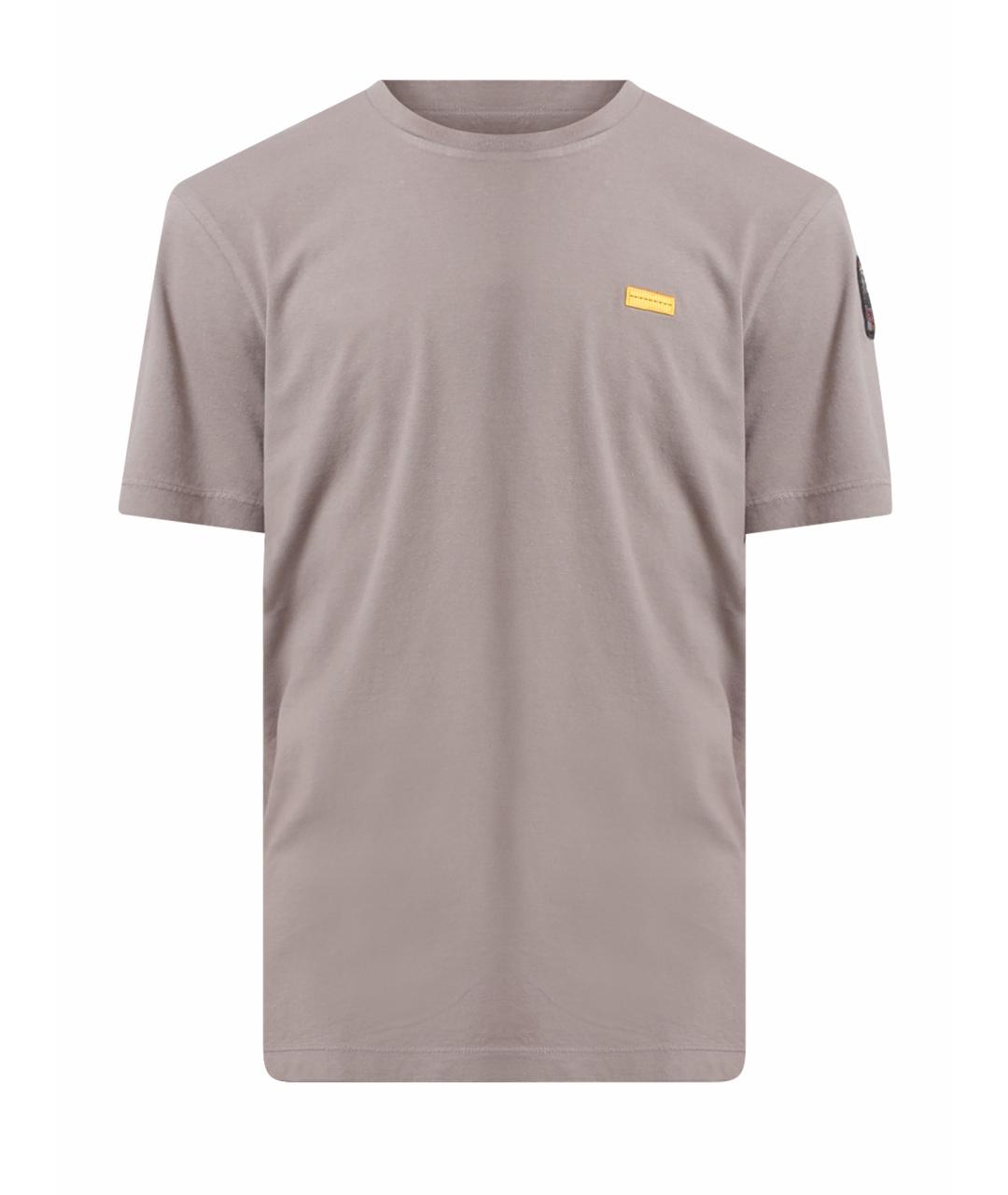 PARAJUMPERS Бежевая хлопковая футболка, фото 1