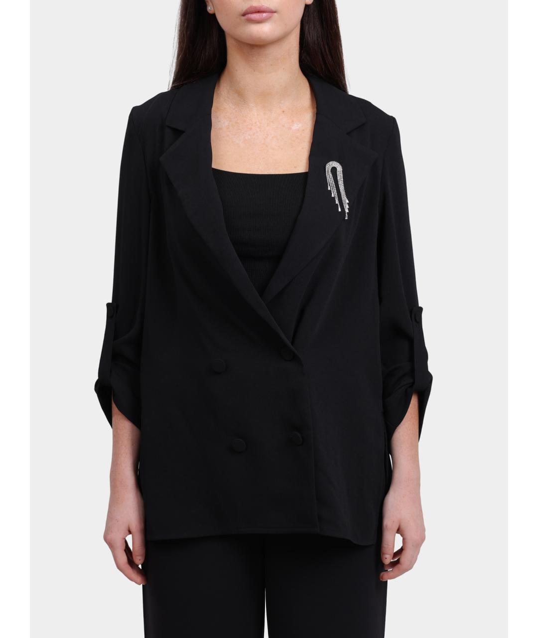 LIU JO Черный полиэстеровый жакет/пиджак, фото 6