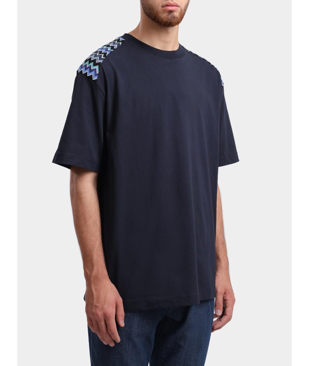 MISSONI Синяя хлопковая футболка, фото 4