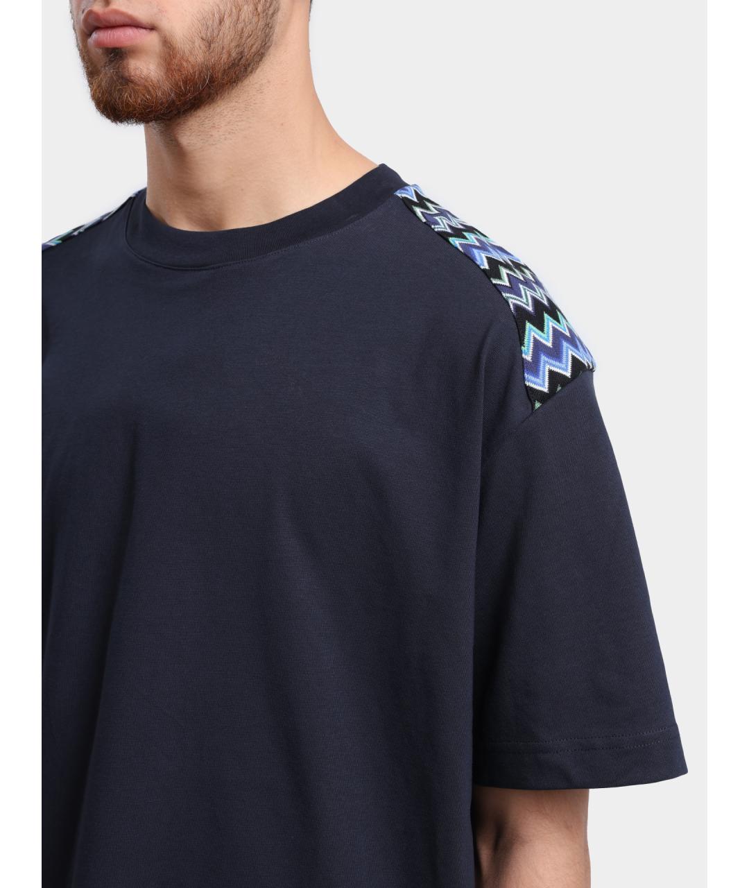 MISSONI Синяя хлопковая футболка, фото 3