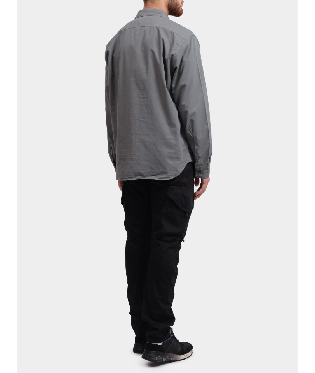 CP COMPANY Серая хлопковая кэжуал рубашка, фото 5