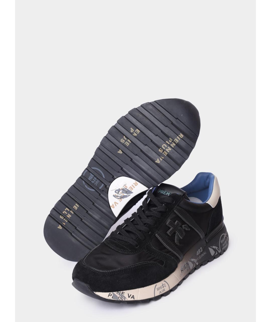 PREMIATA Черные текстильные высокие кроссовки / кеды, фото 4