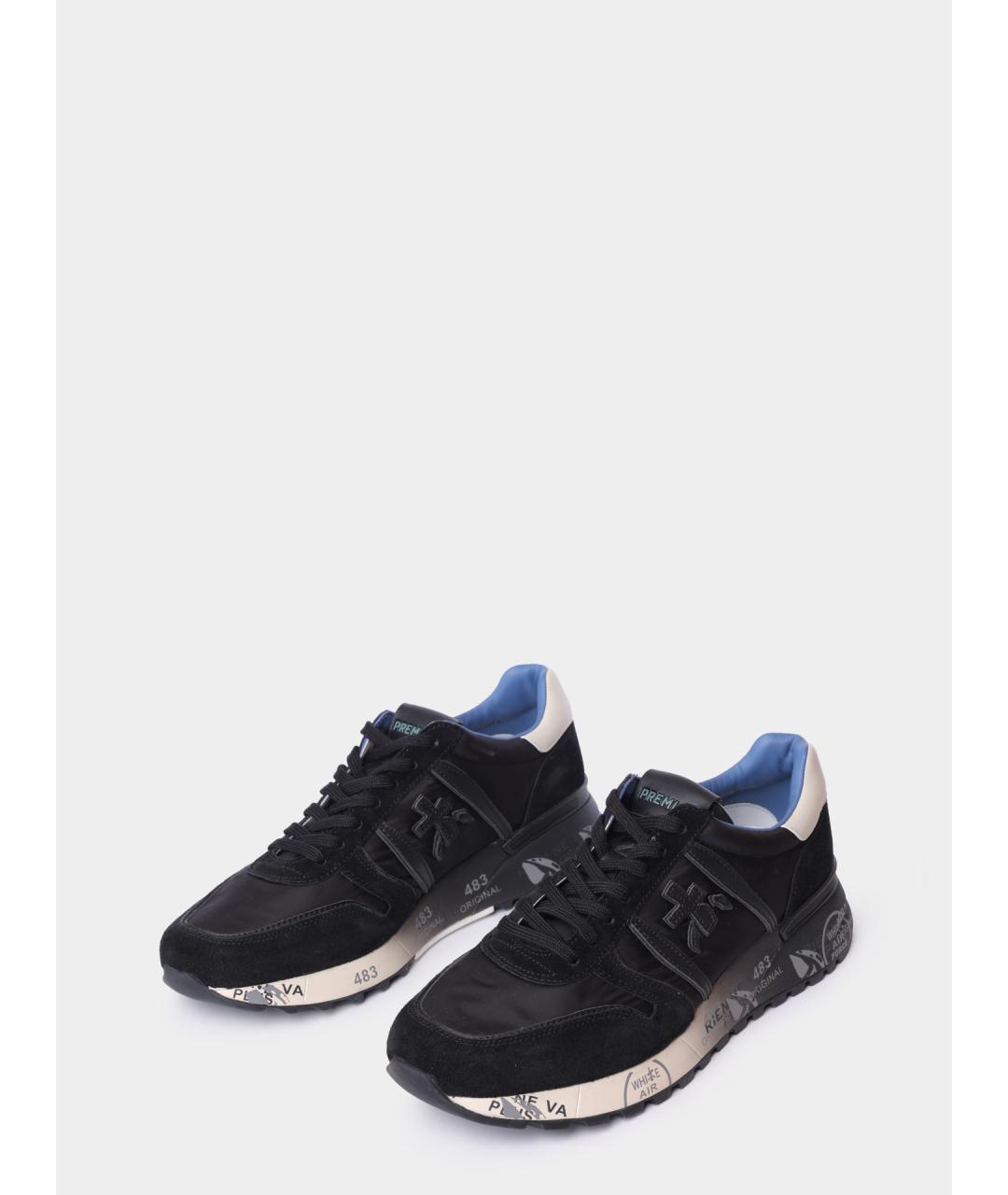 PREMIATA Черные текстильные высокие кроссовки / кеды, фото 2