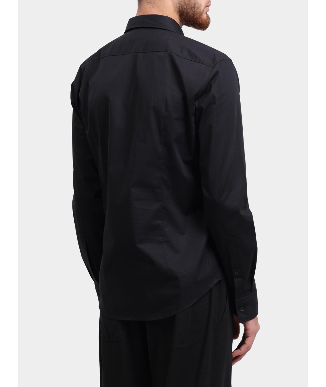HUGO Черная хлопковая кэжуал рубашка, фото 4