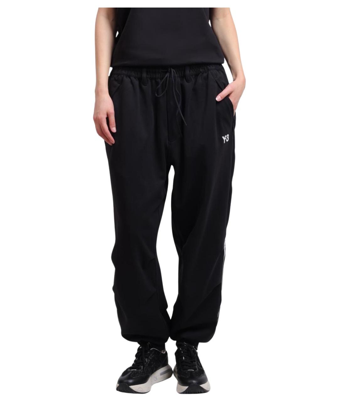 Y-3 Черные хлопковые прямые брюки, фото 1